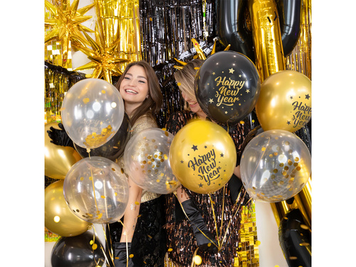 Balony lateksowe Happy New Year - 30 cm - 8 szt.