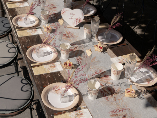 Talerzyki papierowe Boho - 22,5 cm - 10 szt.