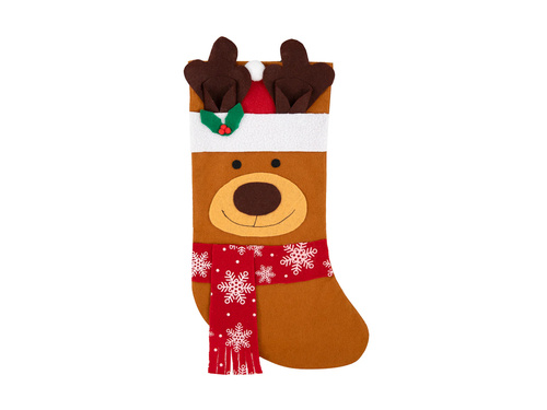 Skarpeta świąteczna na prezenty Renifer - 1 szt.