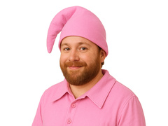 Czapka skrzata smerfa różowa - 1 szt.