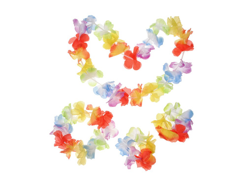 Zestaw - komplet hawajski kolorowy - 4 częściowy