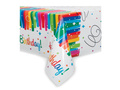 Obrus urodzinowy Rainbow Happy Birthday - 137 x 213 cm - 1 szt.
