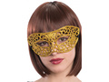 Maska karnawałowa złota brokatowa