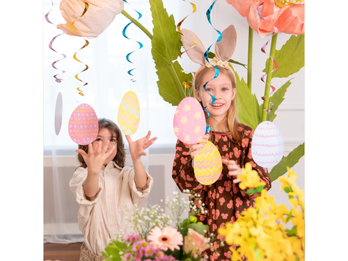 Dekoracja wisząca świderki Pisanki - 6 szt.