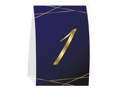 Stojak papierowy z numerem na stół weselny  - 1 szt.