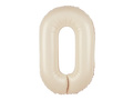 Balon foliowy kremowa cyfra 0 - 100 cm - 1 szt.