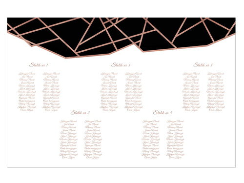 Plany stołów weselnych - 90x60 cm - 1 szt.