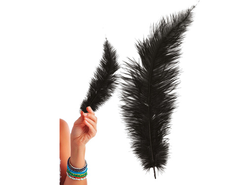 Duże pióro czarne - 40 cm - 1 szt.