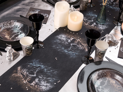 Bieżnik halloweenowy Kościotrup - 30 cm x 5 m - 1 szt.