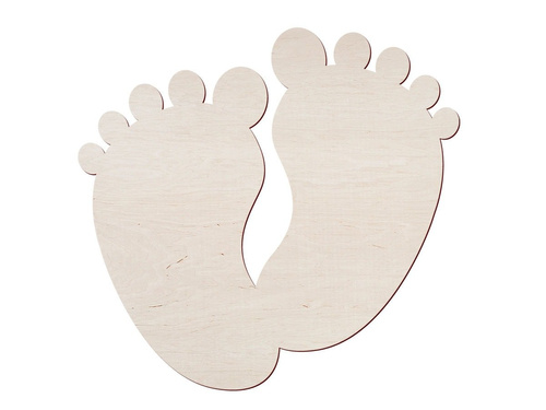 Drewniane scrapki stópki - 10 szt