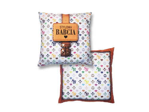Poduszka dekoracyjna z napisem Stylowa Babcia