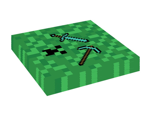 Serwetki urodzinowe Piksele - 33 cm - 20 szt.