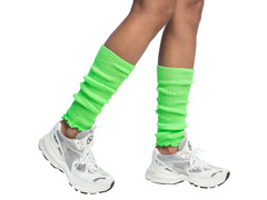Ocieplacze na nogi zielone neonowe