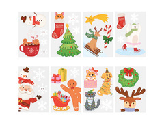 Dekoracja na okno na Boże Narodzenie - 30 elem.