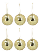 Kula dyskotekowa złota - 8 cm - 6 szt.