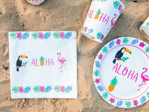 Serwetki urodzinowe Aloha - 33 cm - 20 szt.