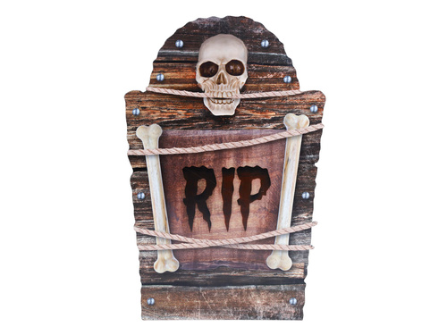 Nagrobek RIP z czaszką - 56 cm - 1 szt.