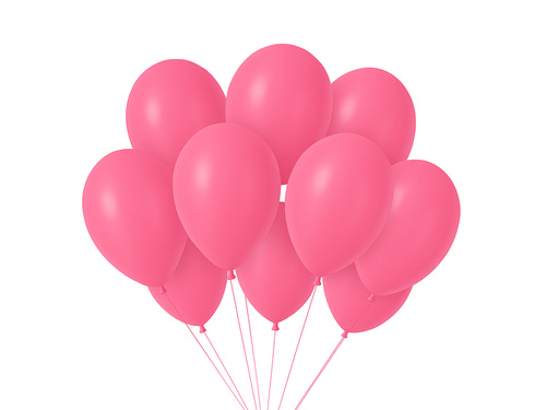 Balony lateksowe pastelowe ciemnoróżowe - 10 szt.