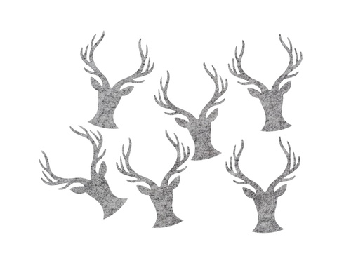 Konfetti szare renifer - 6 szt.
