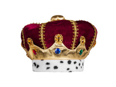 Czapka króla bordowa dla dziecka - 1 szt.