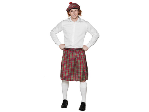Szkocki kilt czerwony