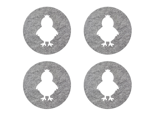 Podstawka pod kubek - Kurczaczek - 10 cm - 4 szt.