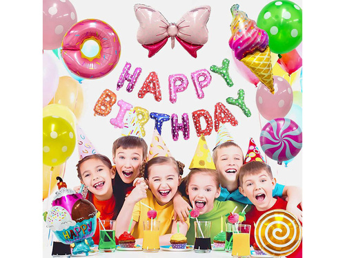 Zestaw balonów do girlandy balonowej Happy Birthday - 51 szt.