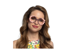 Okulary imprezowe Rosa z kwiatkami
