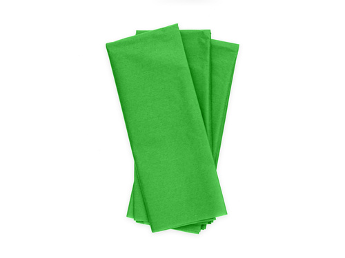 Bibuła ozdobna do pakowania prezentów zielone jabłko - 50 x 70 cm - 10 szt.