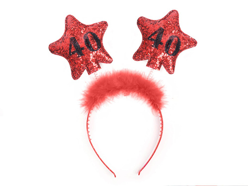 Opaska czterdziestka czerwona - 1 szt.