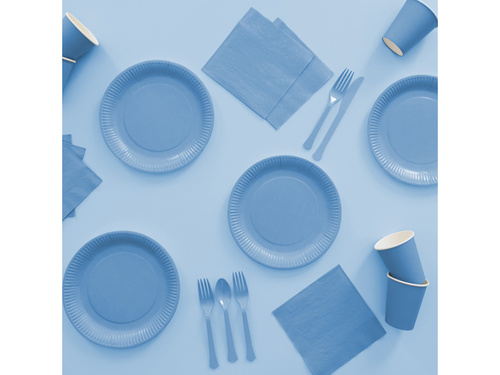 Sztućce plastikowe błękitne - 24 szt.