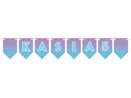 Baner flagi personalizowany Płatki Śniegu - 500 cm