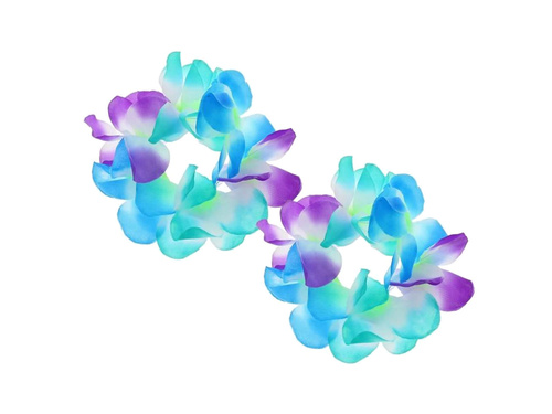 Bransoletki hawajskie niebiesko-fioletowe - 2 szt.