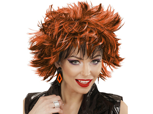 Kolczyki romby pomarańczowo-czarne