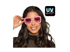 Okulary imprezowe bling bling różowe