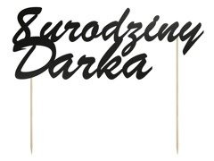 Topper papierowy na tort personalizowany na urodziny - 1 szt.