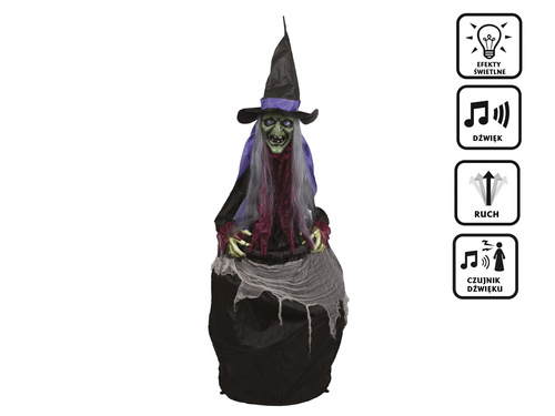 Dekoracja stojąca Czarownica w Kotle - 1 szt.