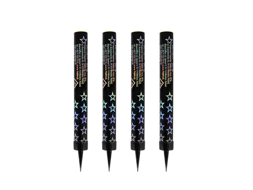 Fontanna tortowa czarna w srebrne gwiazdki - 12 cm - 4 szt.