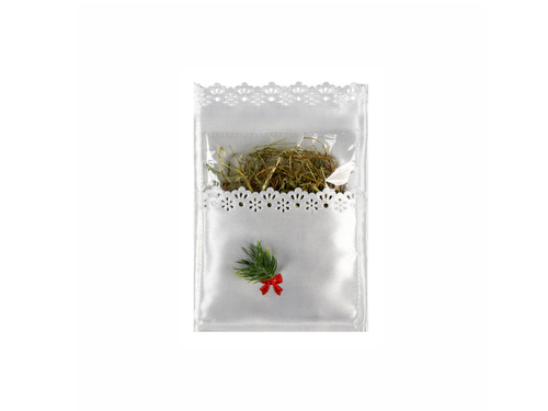 Wigilijna dekoracja na opłatek z siankiem - 1 szt.