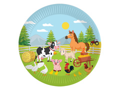 Talerzyki papierowe Farma - 18 cm - 6 szt.