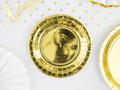 Talerzyki papierowe złote - 18 cm - 6 szt.