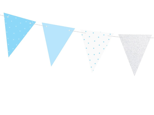 Baner flagi niebieski na roczek 1st birthday - 1,3 m