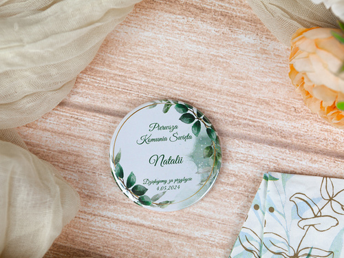 Personalizowane podziękowanie z magnesem na I Komunię Świętą - 12 szt.