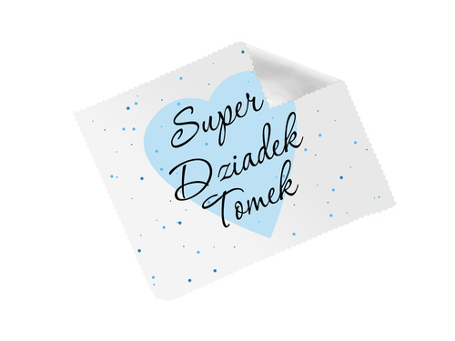 Ściereczka do okularów z imieniem na dzień dziadka - 1 szt.