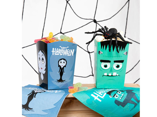 Pudełka halloweenowe na popcorn Monsters - 6 szt.