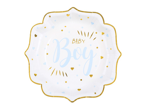 Talerzyki papierowe Baby Boy - 21 cm - 10 szt.