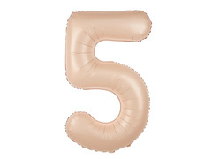 Balon foliowy karmelowa cyfra 5 - 100 cm - 1 szt.