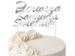 Topper na tort IHS I Komunia Święta - 1 szt.