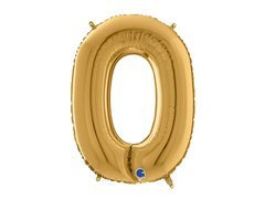 Balon foliowy złota litera O - 66 cm - 1 szt.