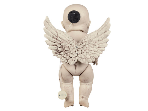 Dekoracja Aniołek ze świecącymi oczami - 30 cm - 1 szt.